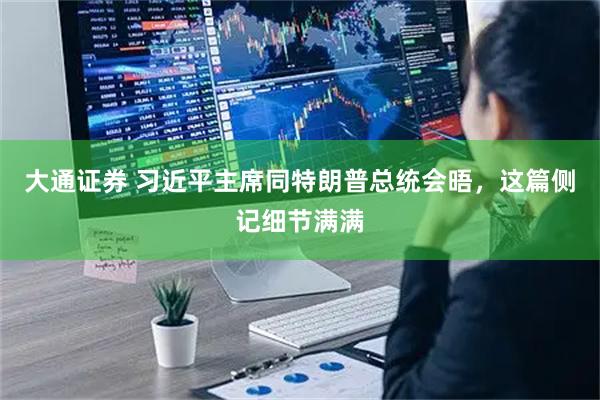 大通证券 习近平主席同特朗普总统会晤，这篇侧记细节满满